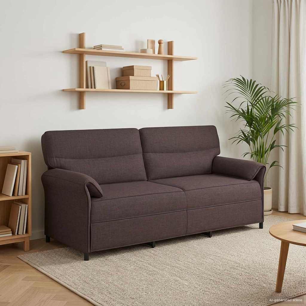 vidaXL Bank 100% polyester metalen frame MDF, Multiplex
