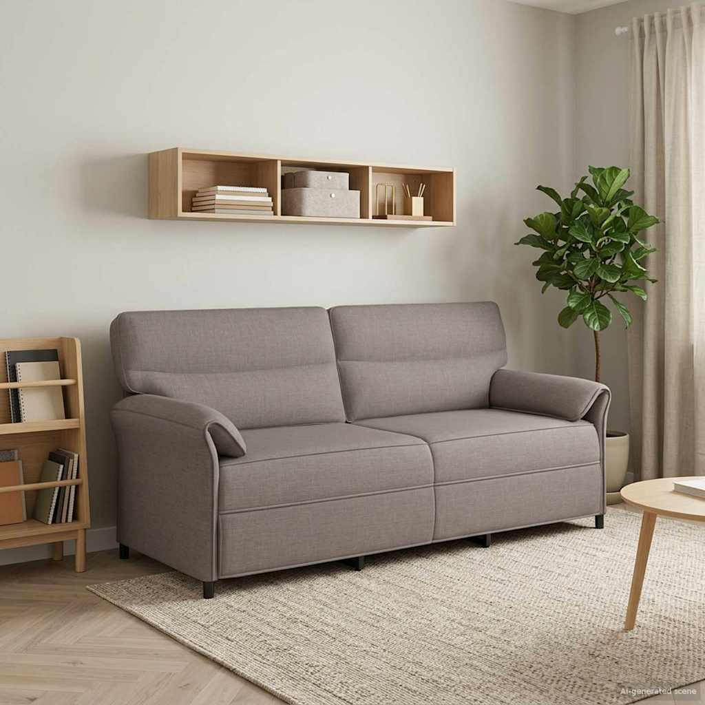 vidaXL Bank 100% polyester metalen frame MDF, Multiplex