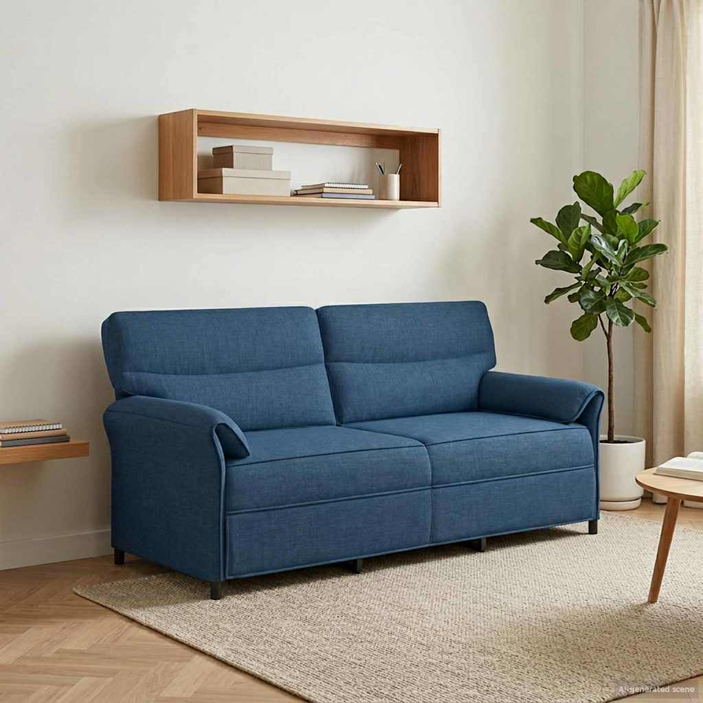 vidaXL Bank 100% polyester metalen frame MDF, Multiplex