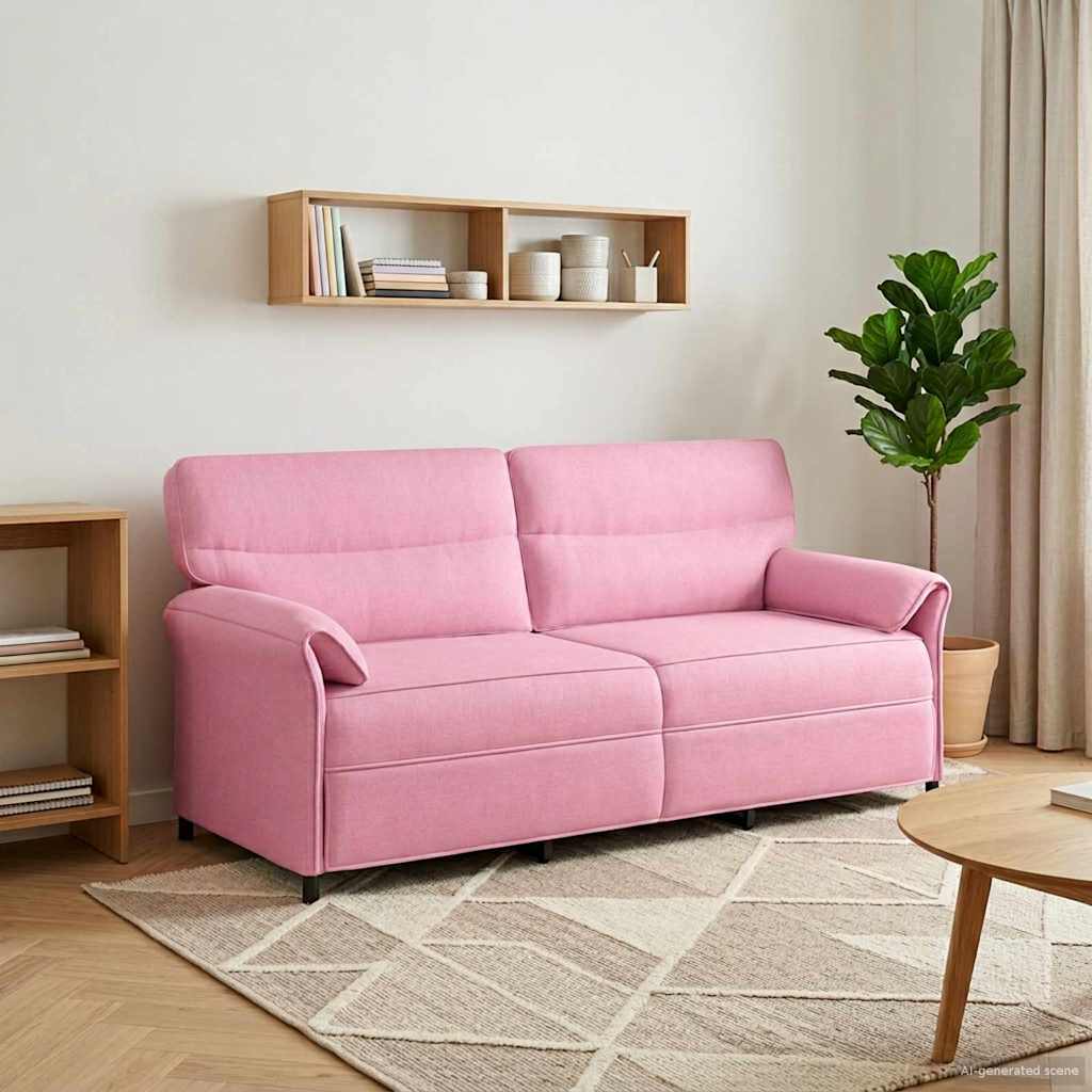 vidaXL Bank 100% polyester metalen frame MDF, Multiplex