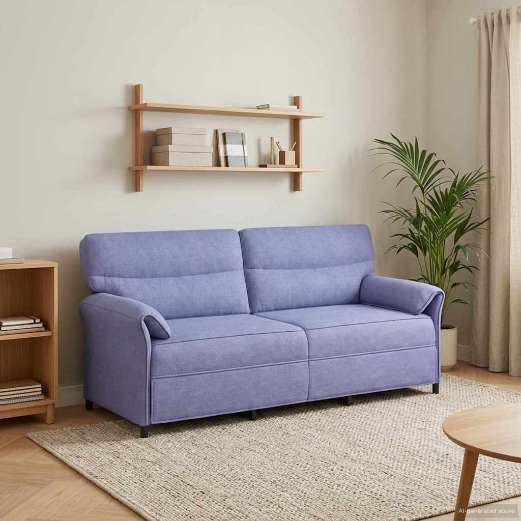 vidaXL Bank 100% polyester metalen frame MDF, Multiplex