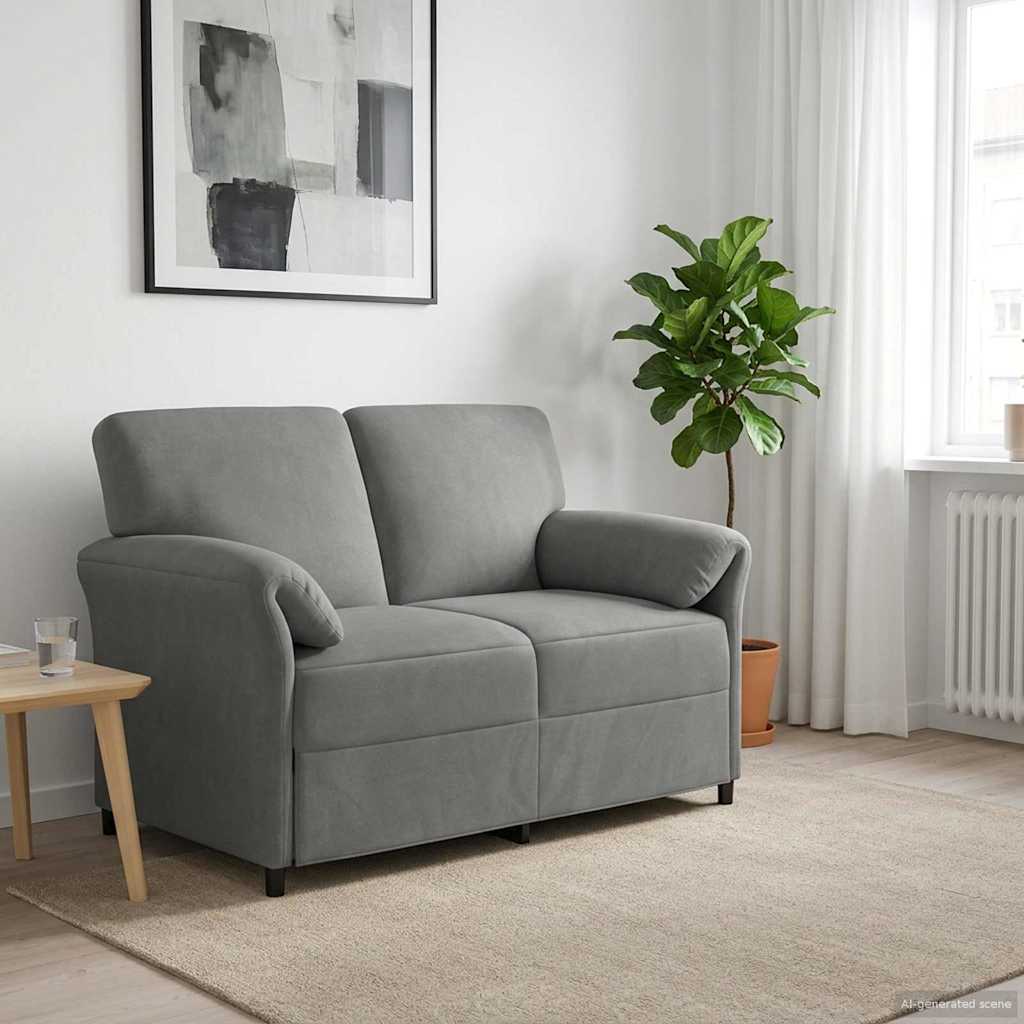 vidaXL 1-Zits Bank Lichtgrijs 88 x 83 x 95 cm Fluweel