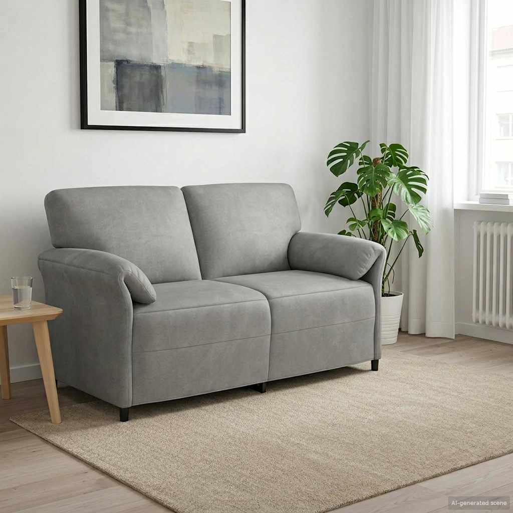 vidaXL 1-Zits Bank Lichtgrijs 88 x 83 x 95 cm Fluweel