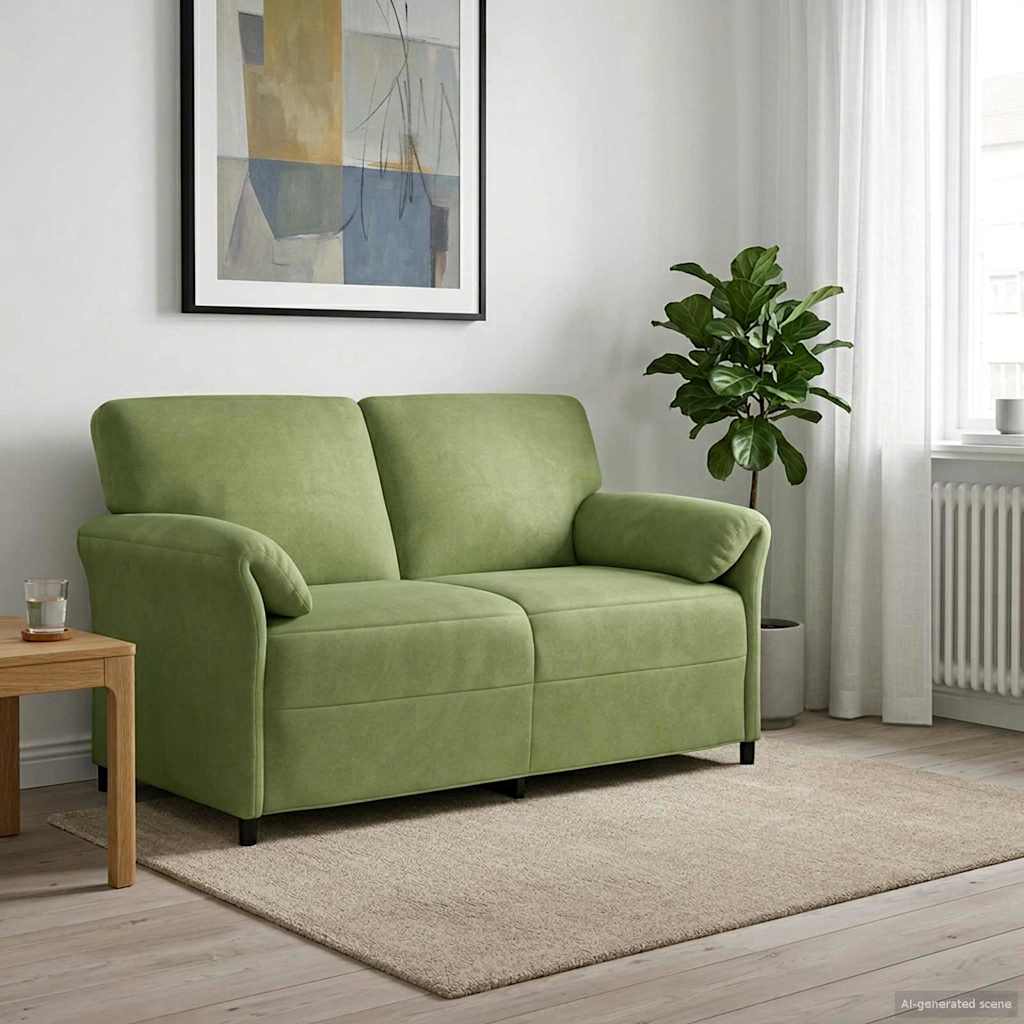 vidaXL 1-Zits Bank Lichtgrijs 88 x 83 x 95 cm Fluweel