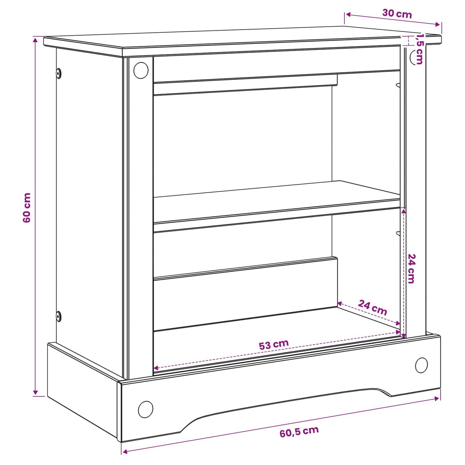 vidaXL Aquarium Stand CORONA Bruin 60,5 x 30 x 60 cm 150 kg