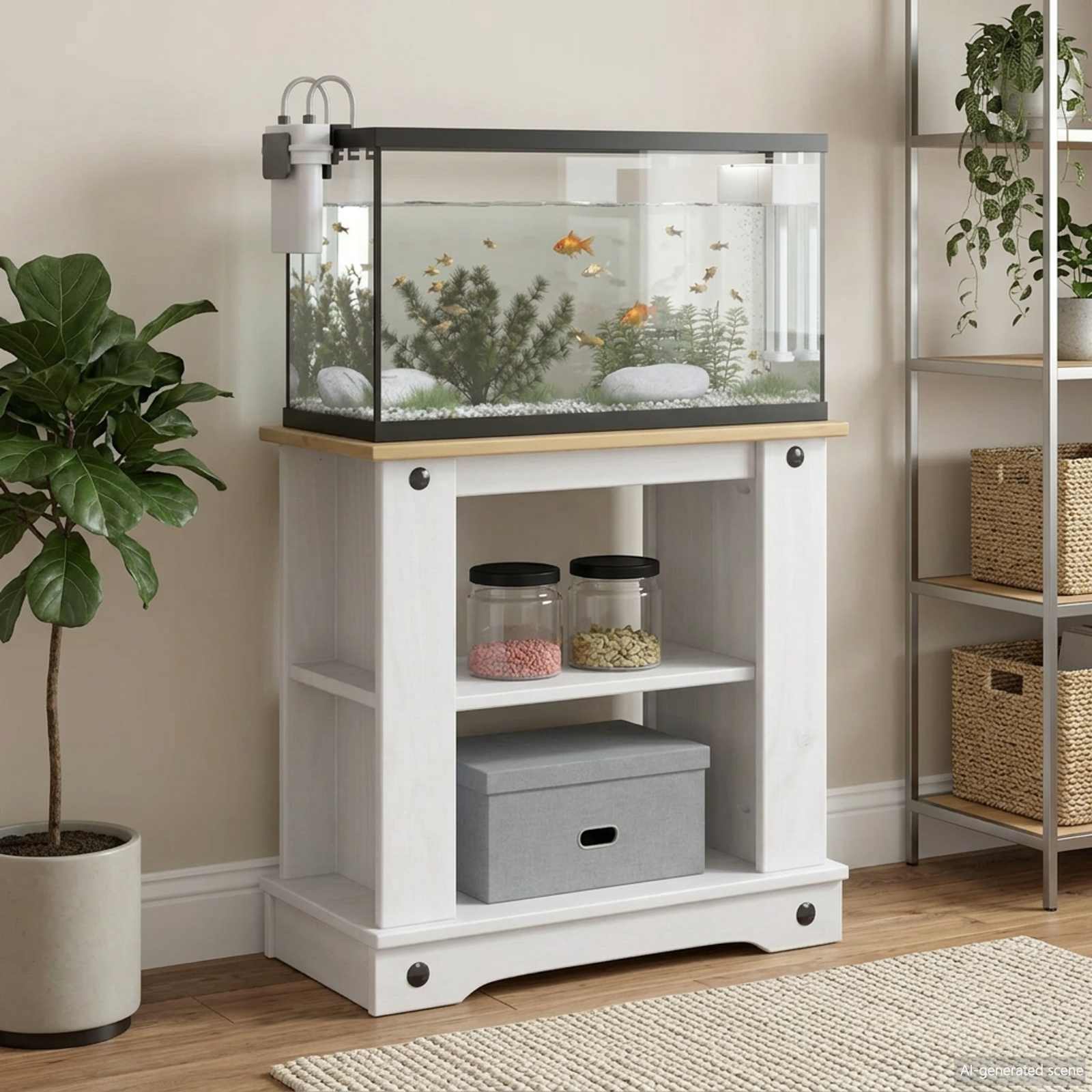 vidaXL Aquarium Stand CORONA Bruin 60 x 30 x 60 cm 150 kg