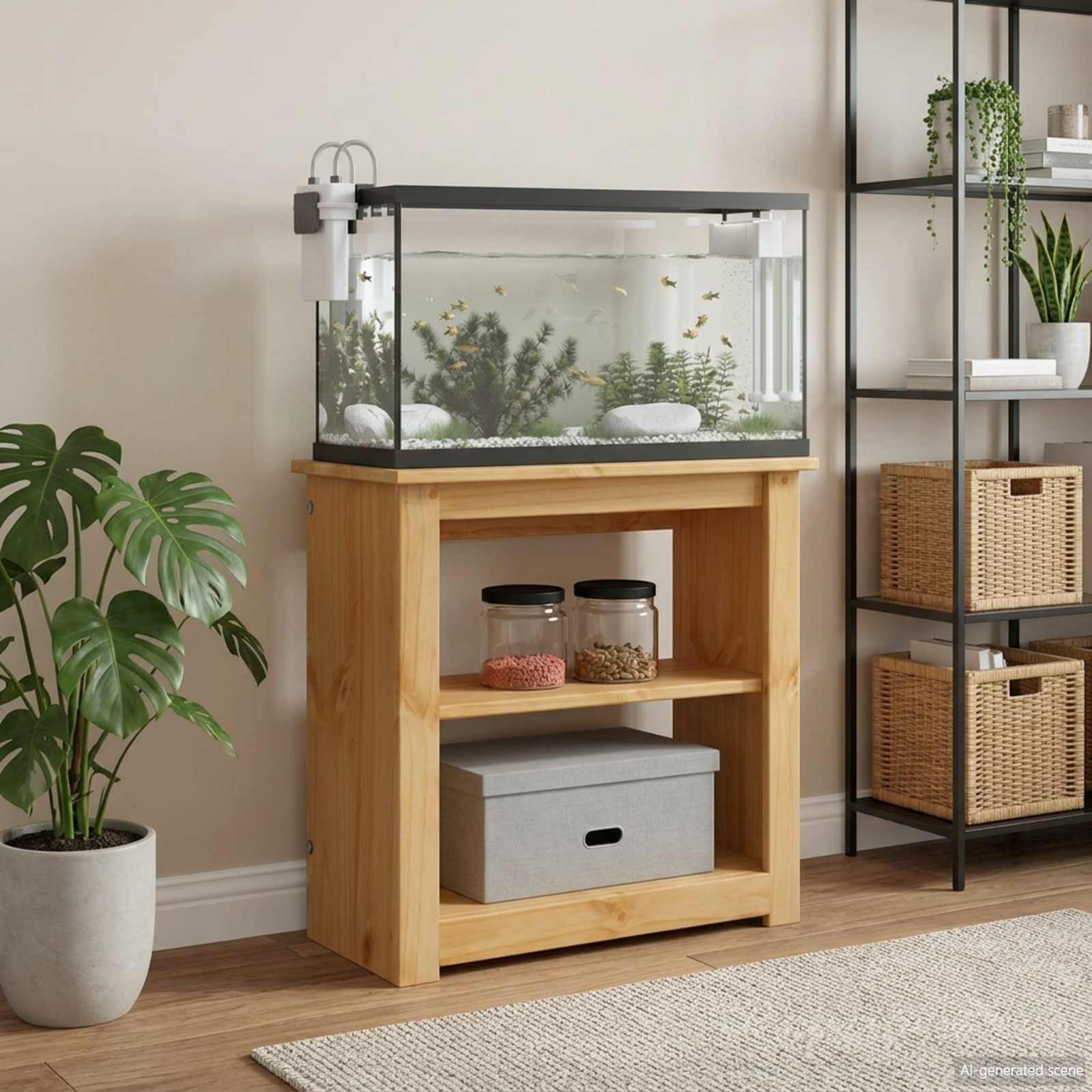 vidaXL Aquarium Stand PANAMA Bruin 60 x 30 x 60 cm 150 kg