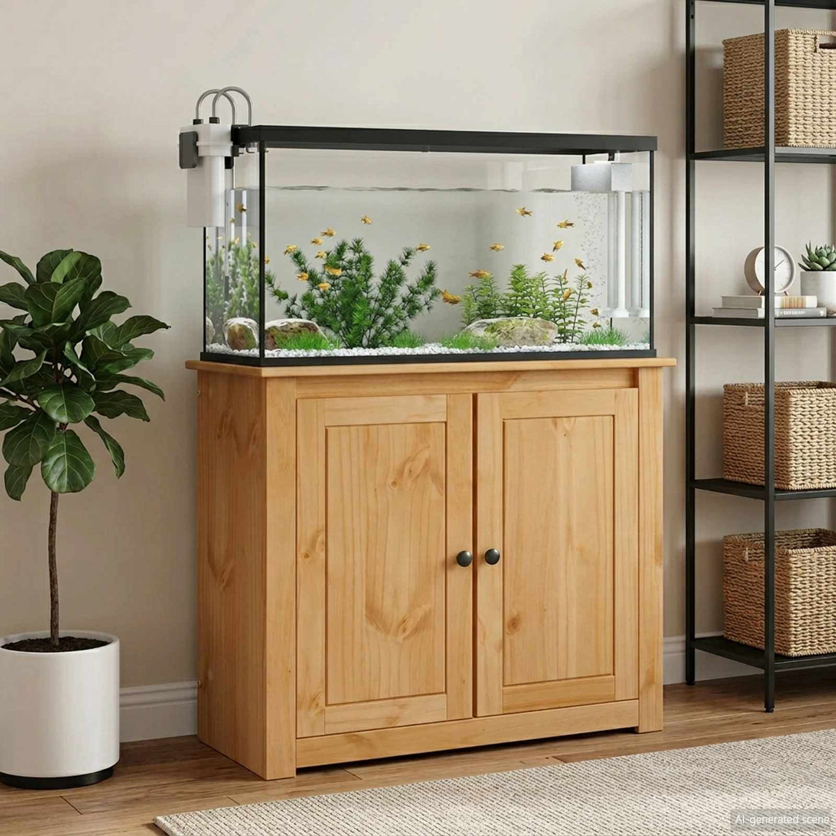 vidaXL Aquarium Stand PANAMA Bruin 81 x 36 x 73 cm 250 kg