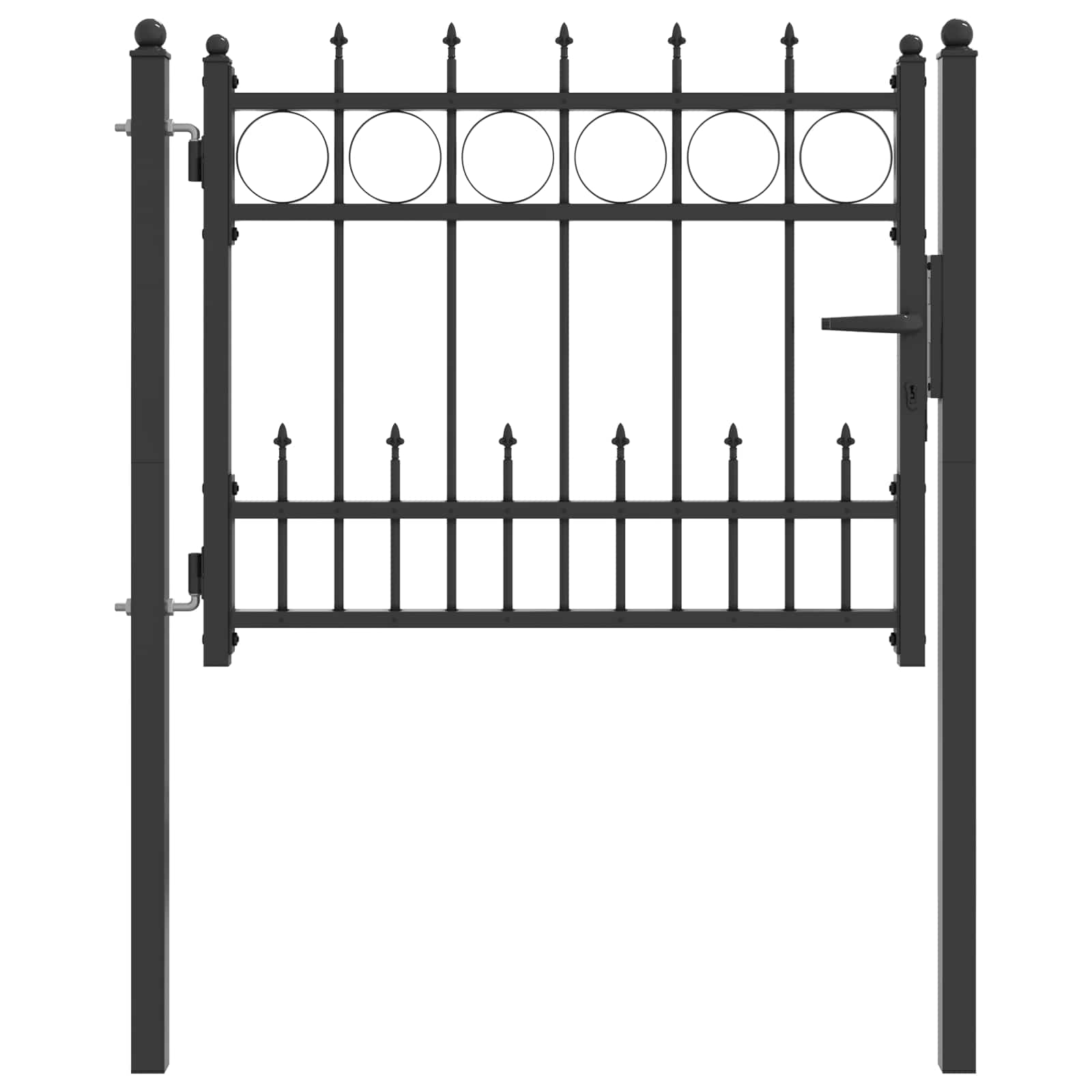 vidaXL Hekpoort HORST 100 x 75 cm Metaal Zwart Vergrendelbaar