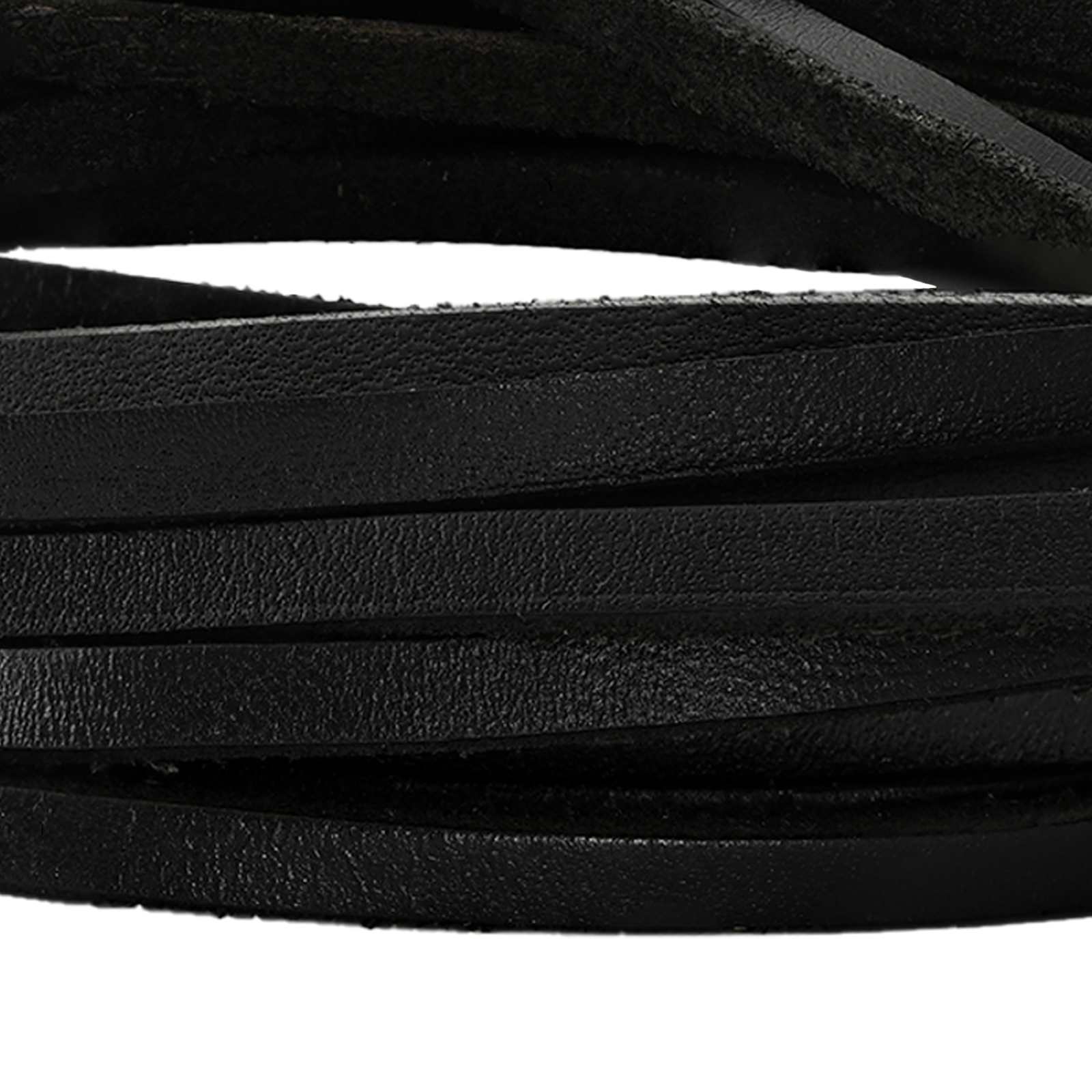 vidaXL Leren Strap Zwart 200 x 0,3 cm Leer