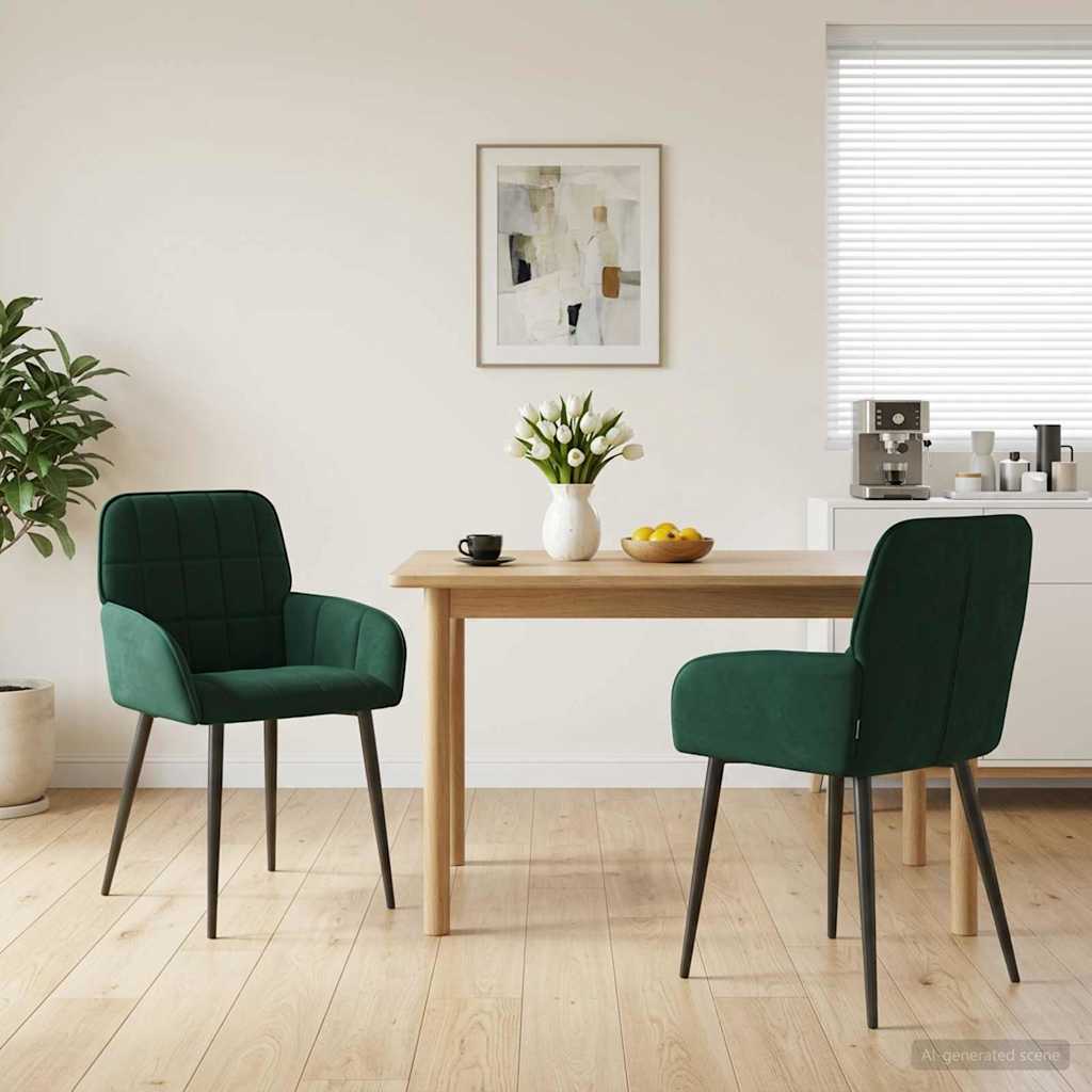 vidaXL Eettafelstoelen 4 pcs fluweel Lichtgrijs 57 x 50 x 85 cm