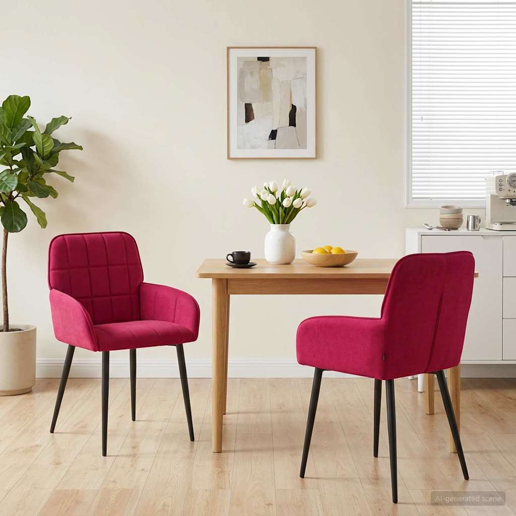 vidaXL Eettafelstoelen 4 pcs fluweel Lichtgrijs 57 x 50 x 85 cm