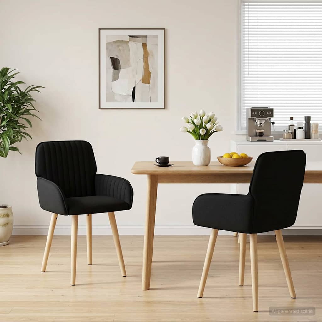 vidaXL Eettafelstoelen 4 pcs Stof Lichtgrijs 56,5 x 50 x 87,5 cm