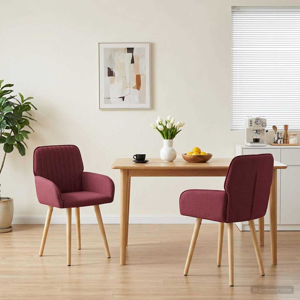 vidaXL Eettafelstoelen 4 pcs Stof Lichtgrijs 56,5 x 50 x 87,5 cm