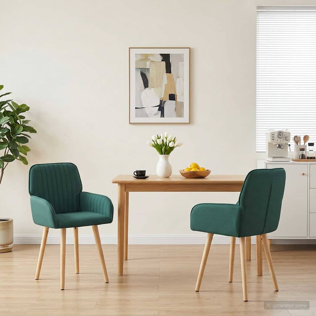 vidaXL Eettafelstoelen 4 pcs Stof Lichtgrijs 56,5 x 50 x 87,5 cm