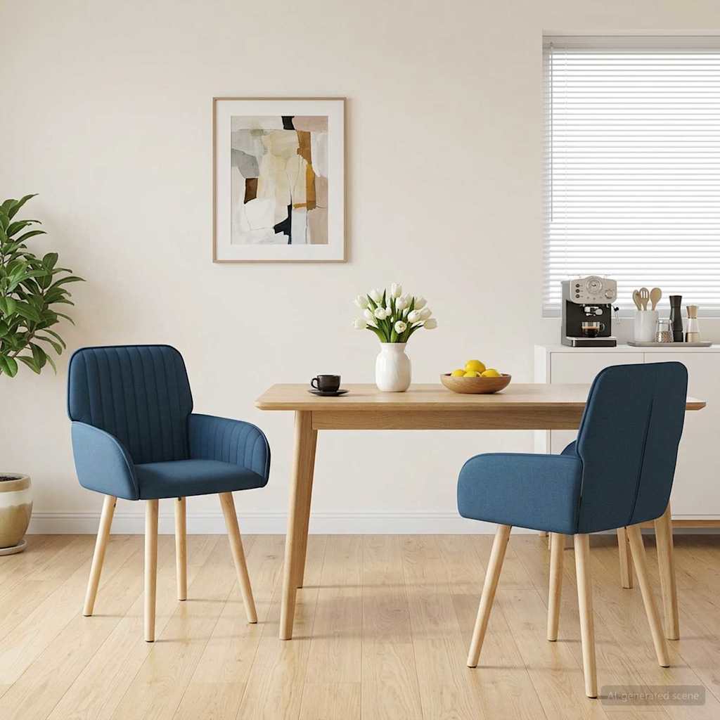 vidaXL Eettafelstoelen 4 pcs Stof Lichtgrijs 56,5 x 50 x 87,5 cm