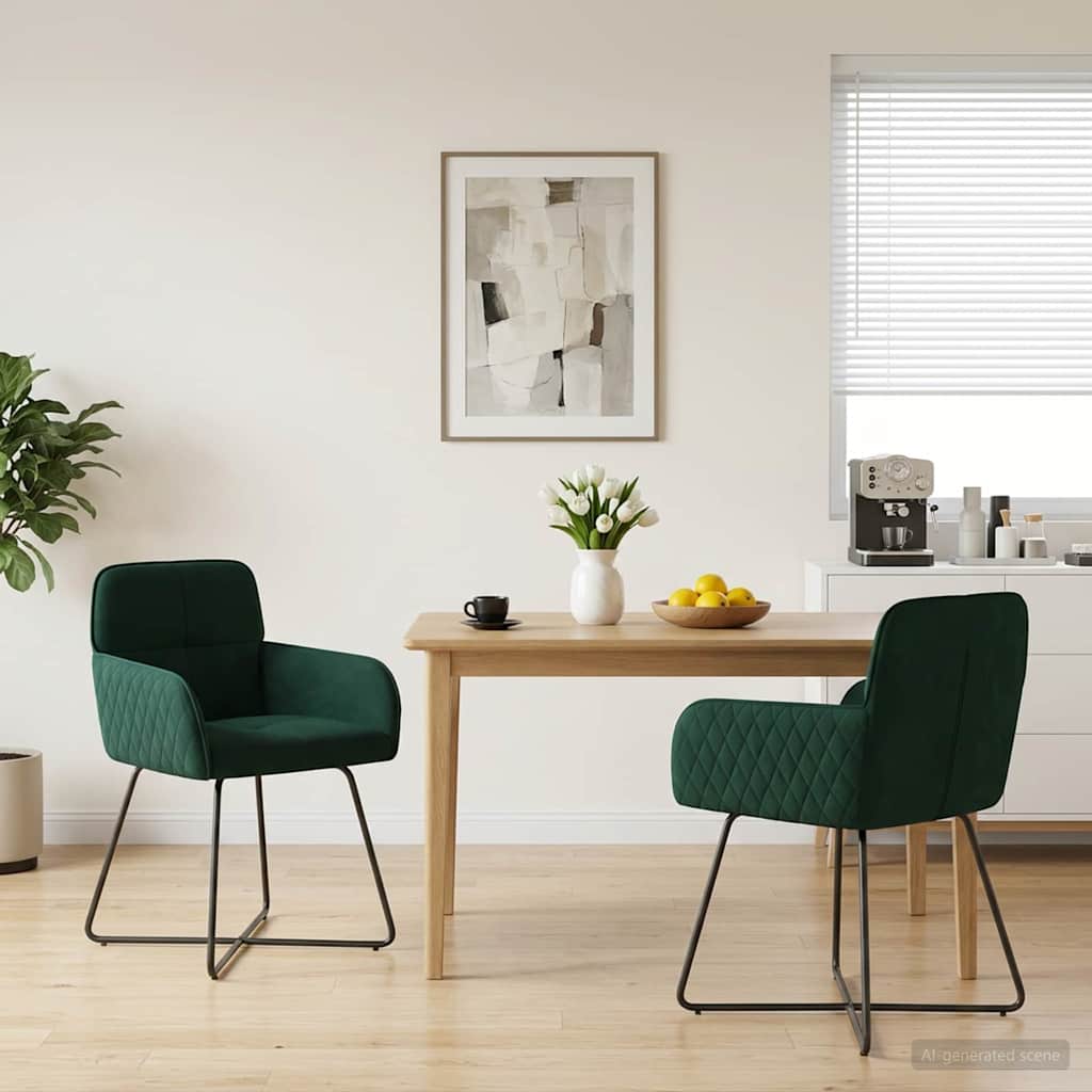 vidaXL Eettafelstoelen 4 pcs fluweel Lichtgrijs 59 x 56,5 x 86 cm