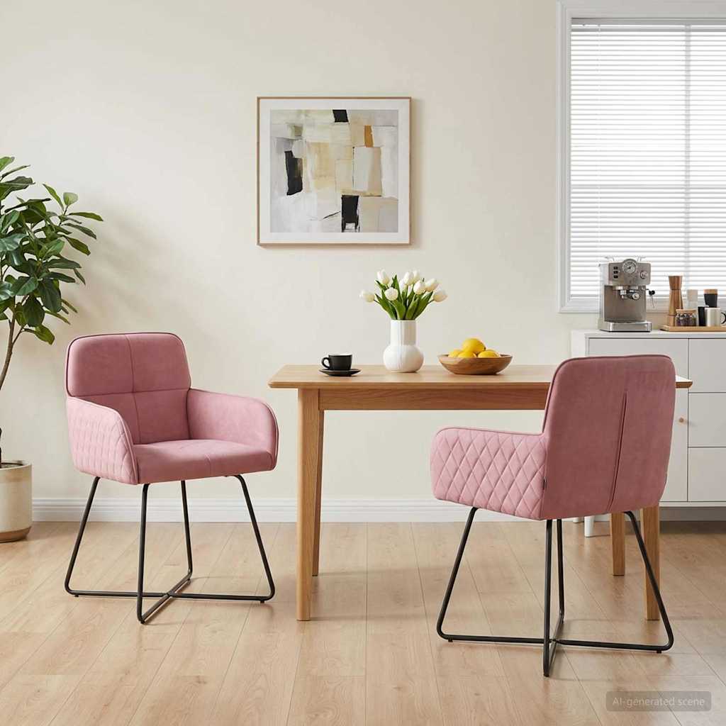 vidaXL Eettafelstoelen 4 pcs fluweel Lichtgrijs 59 x 56,5 x 86 cm