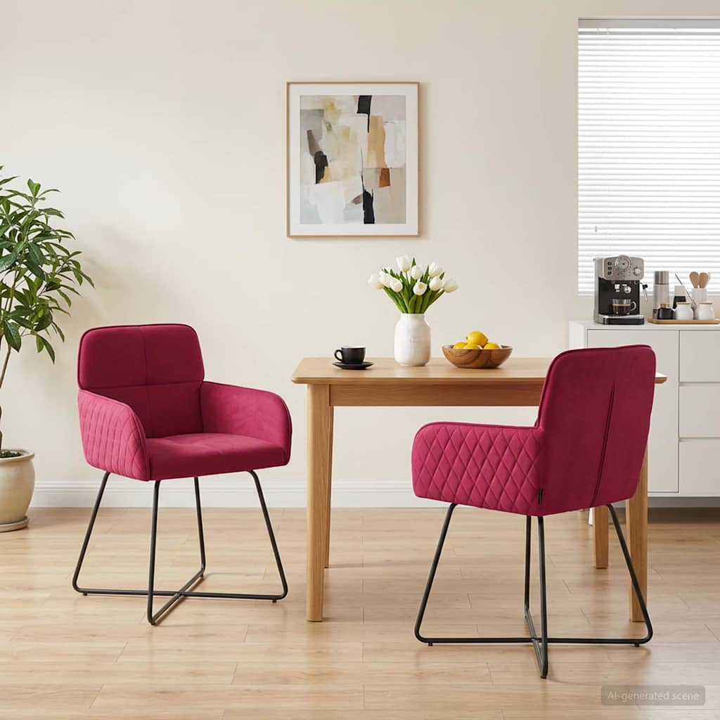 vidaXL Eettafelstoelen 4 pcs fluweel Lichtgrijs 59 x 56,5 x 86 cm