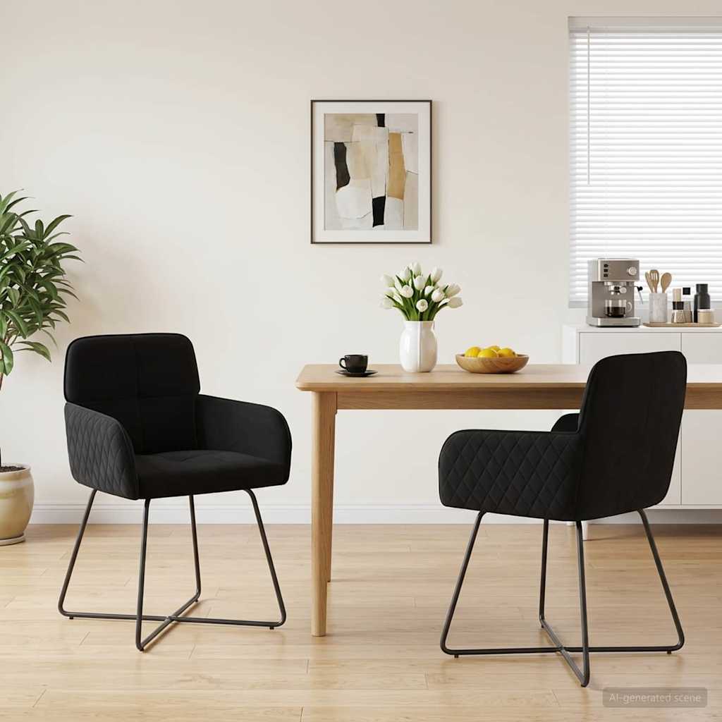 vidaXL Eettafelstoelen 4 pcs fluweel Lichtgrijs 59 x 56,5 x 86 cm