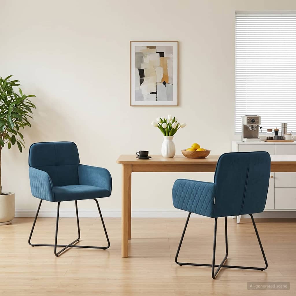 vidaXL Eettafelstoelen 4 pcs fluweel Lichtgrijs 59 x 56,5 x 86 cm