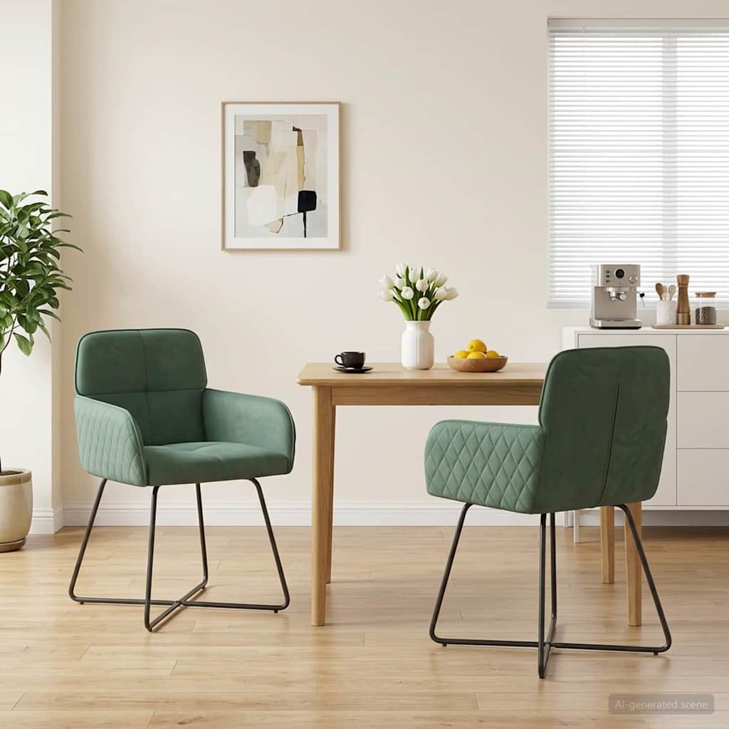 vidaXL Eettafelstoelen 4 pcs fluweel Lichtgrijs 59 x 56,5 x 86 cm