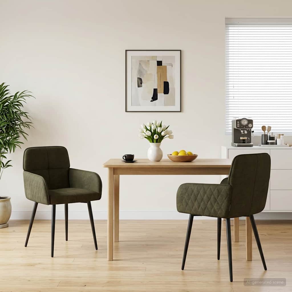 vidaXL Eettafelstoelen 4 pcs Nep Suede Leer Bruin 59 x 56,5 x 85 cm