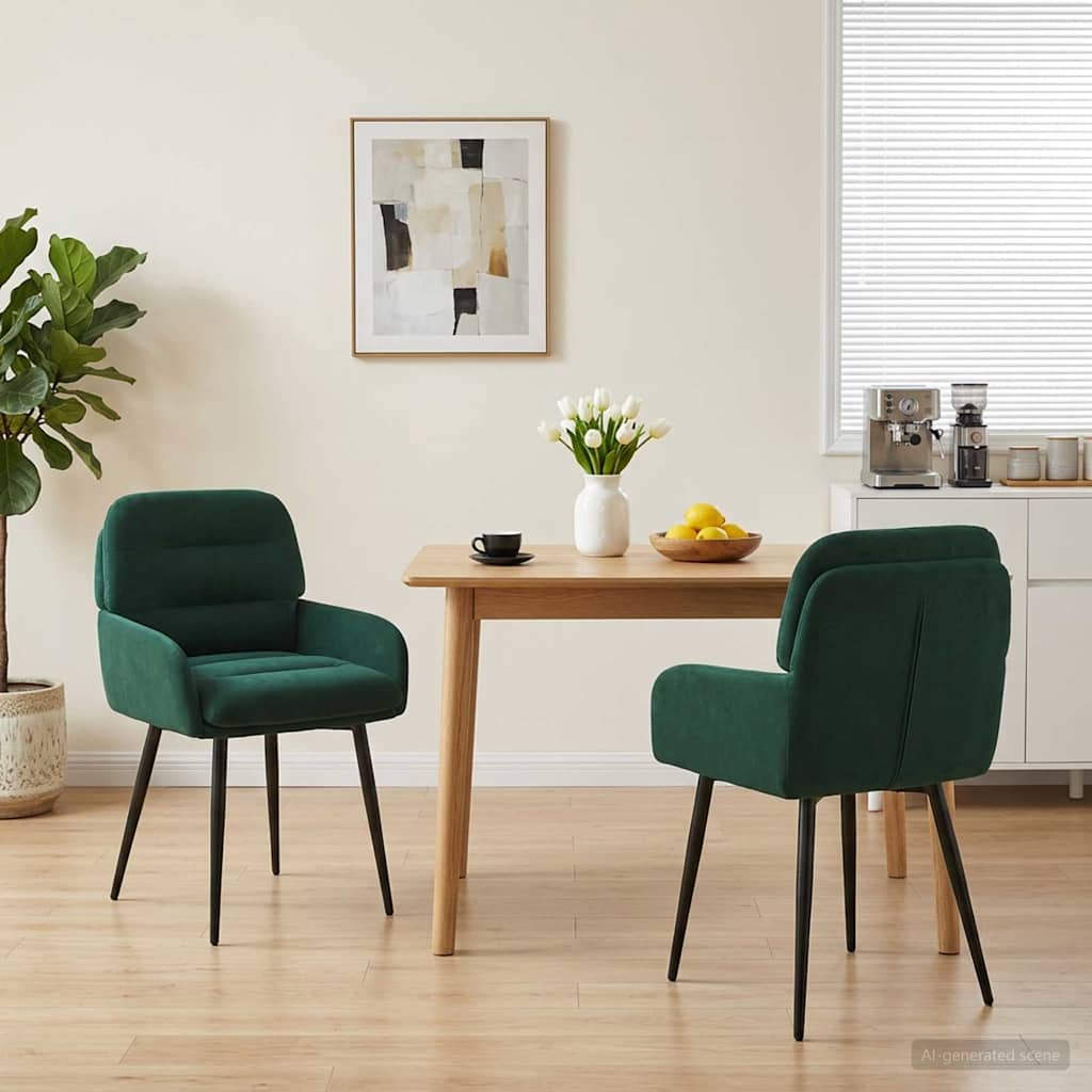 vidaXL Eettafelstoelen 4 pcs fluweel Lichtgrijs 59 x 59,5 x 90 cm