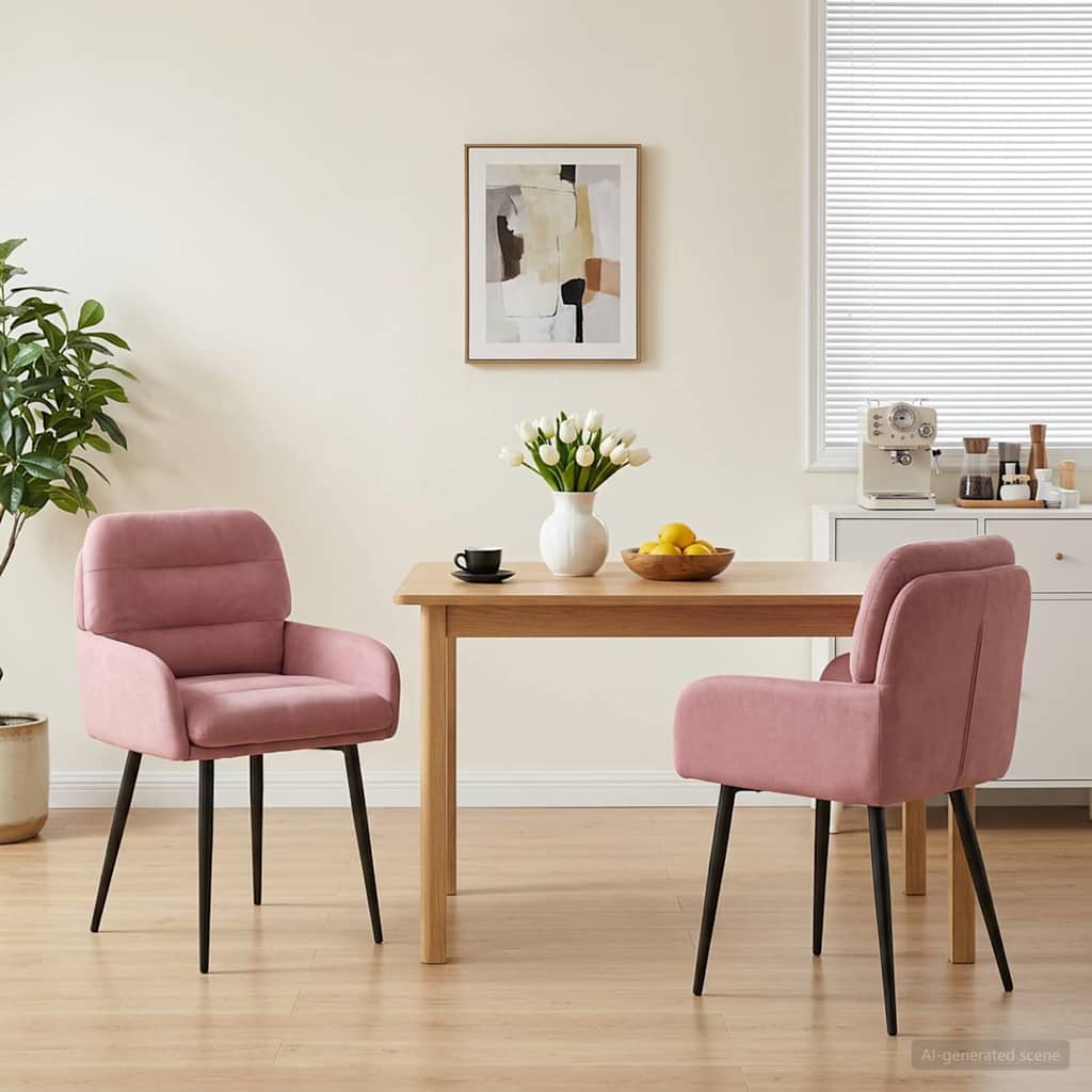 vidaXL Eettafelstoelen 4 pcs fluweel Lichtgrijs 59 x 59,5 x 90 cm