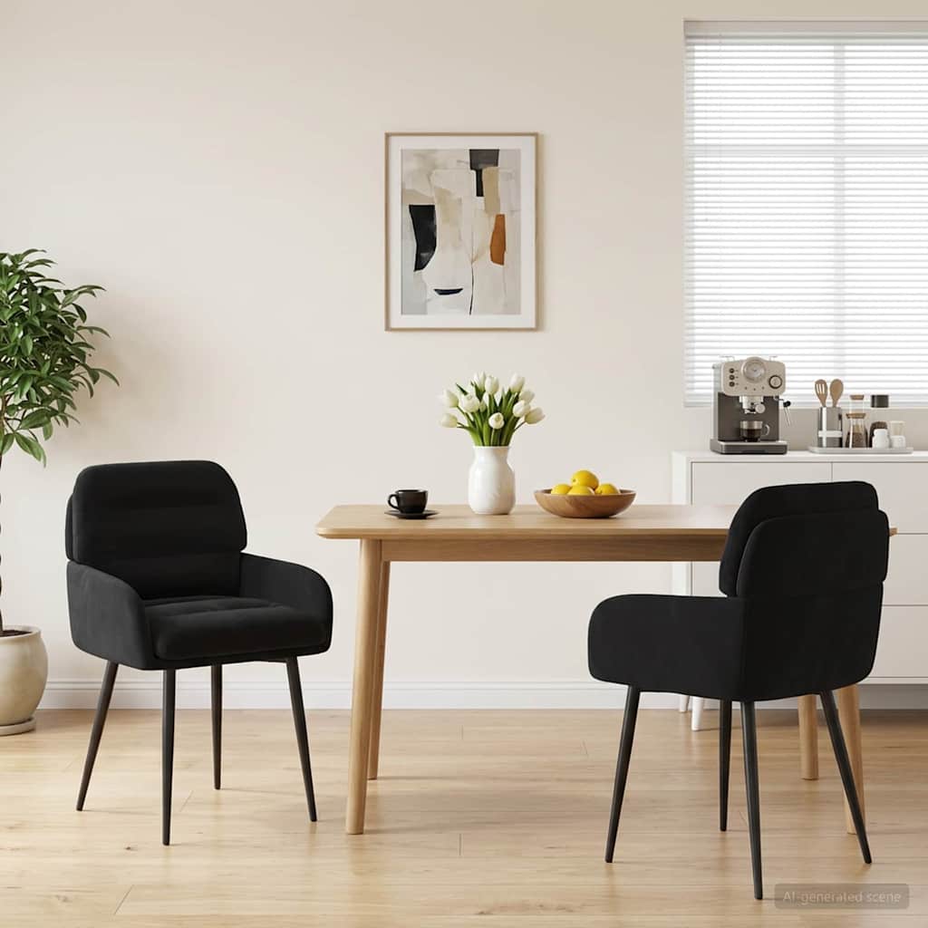 vidaXL Eettafelstoelen 4 pcs fluweel Lichtgrijs 59 x 59,5 x 90 cm