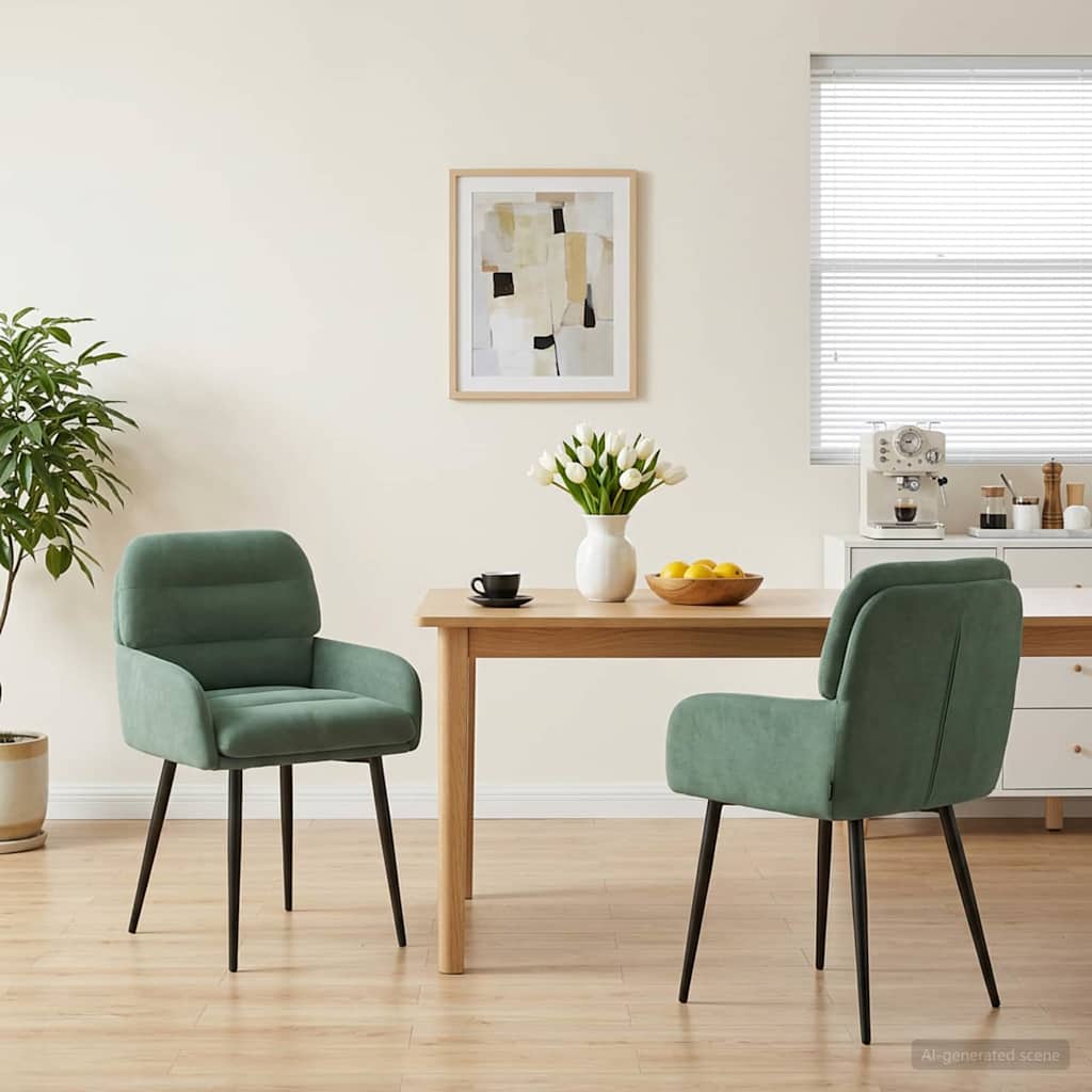 vidaXL Eettafelstoelen 4 pcs fluweel Lichtgrijs 59 x 59,5 x 90 cm