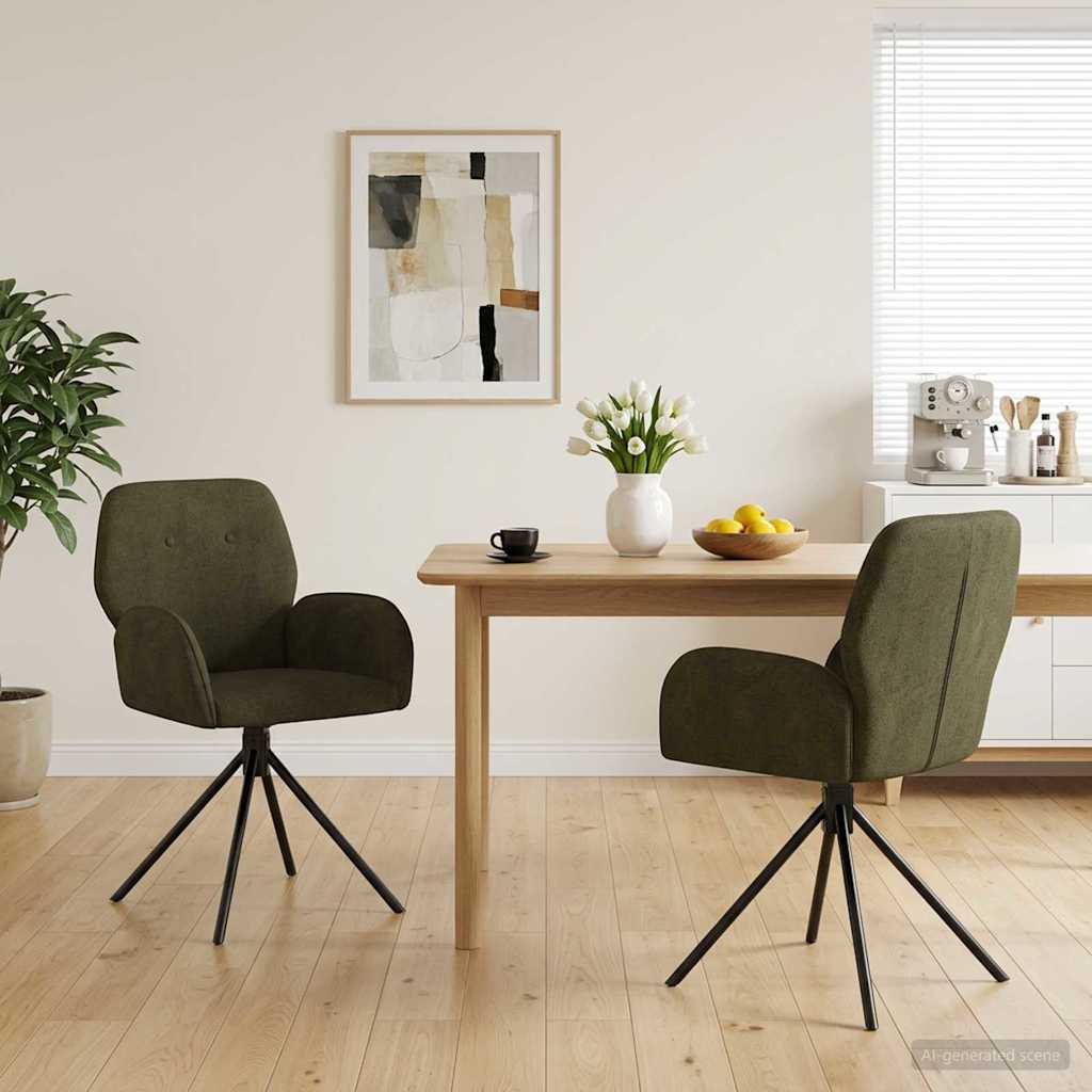 vidaXL Draai Eetstoelen 4 pcs Nep Suede Leer Bruin 54 x 55 x 86 cm