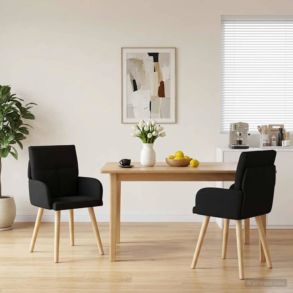 vidaXL Eettafelstoelen 4 pcs Stof Lichtgrijs 60 x 56 x 96 cm