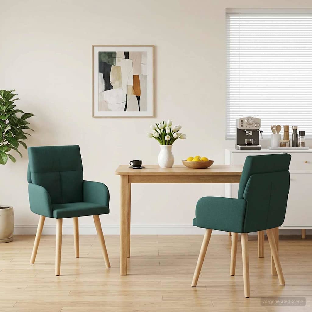 vidaXL Eettafelstoelen 4 pcs Stof Lichtgrijs 60 x 56 x 96 cm