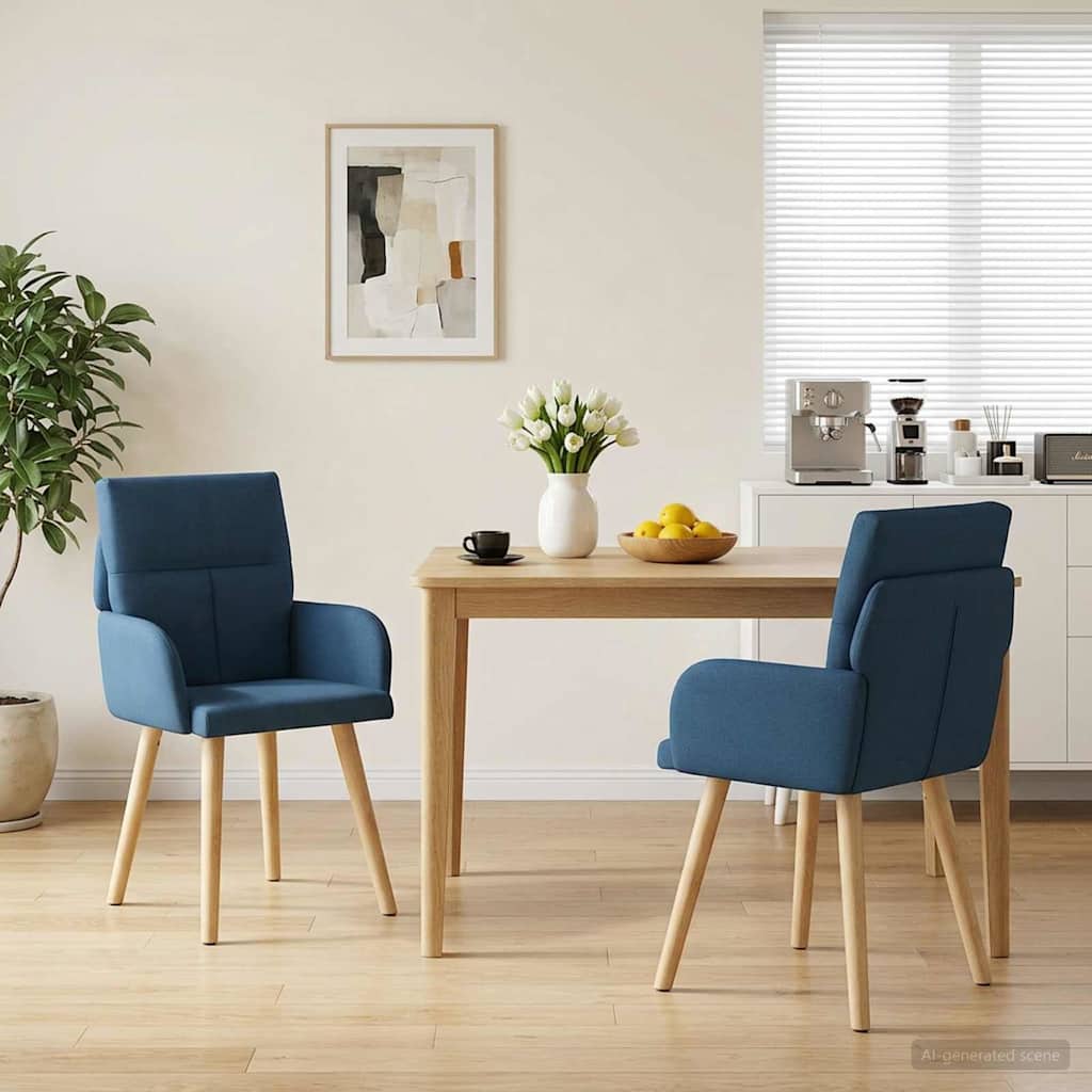 vidaXL Eettafelstoelen 4 pcs Stof Lichtgrijs 60 x 56 x 96 cm