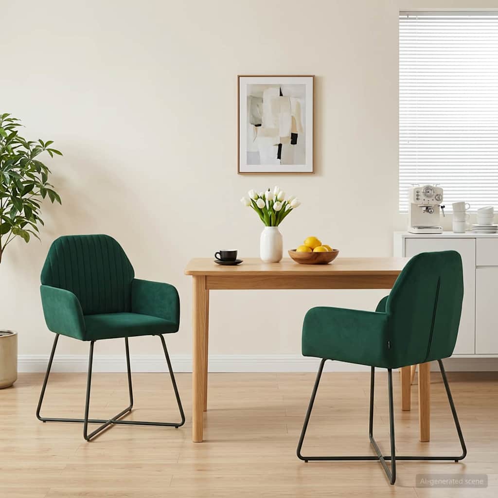 vidaXL Eettafelstoelen 4 pcs fluweel Lichtgrijs 55 x 50 x 84 cm