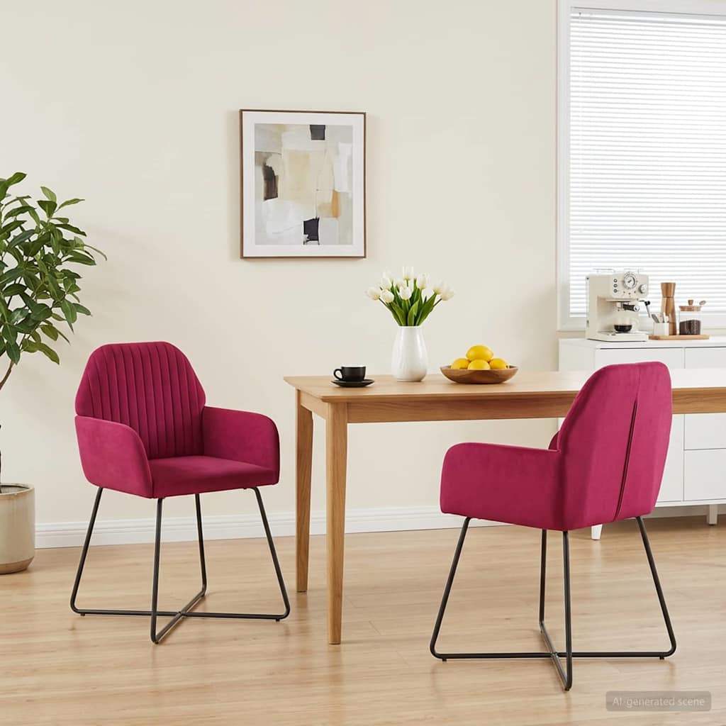 vidaXL Eettafelstoelen 4 pcs fluweel Lichtgrijs 55 x 50 x 84 cm
