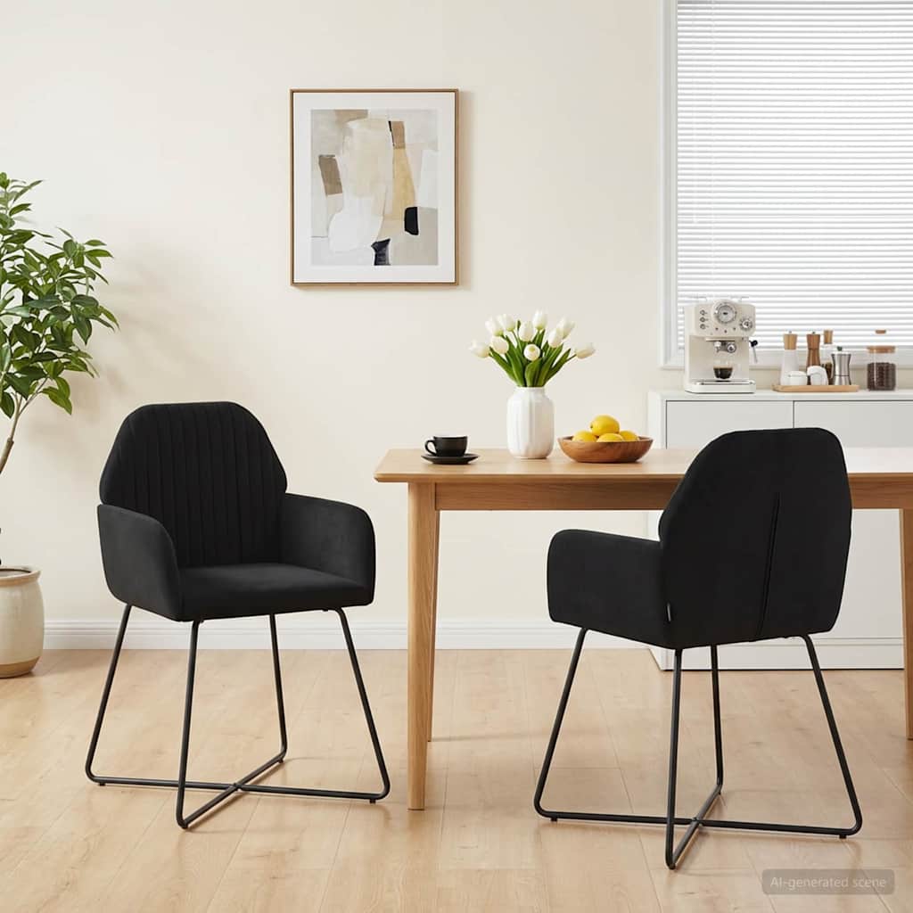 vidaXL Eettafelstoelen 4 pcs fluweel Lichtgrijs 55 x 50 x 84 cm