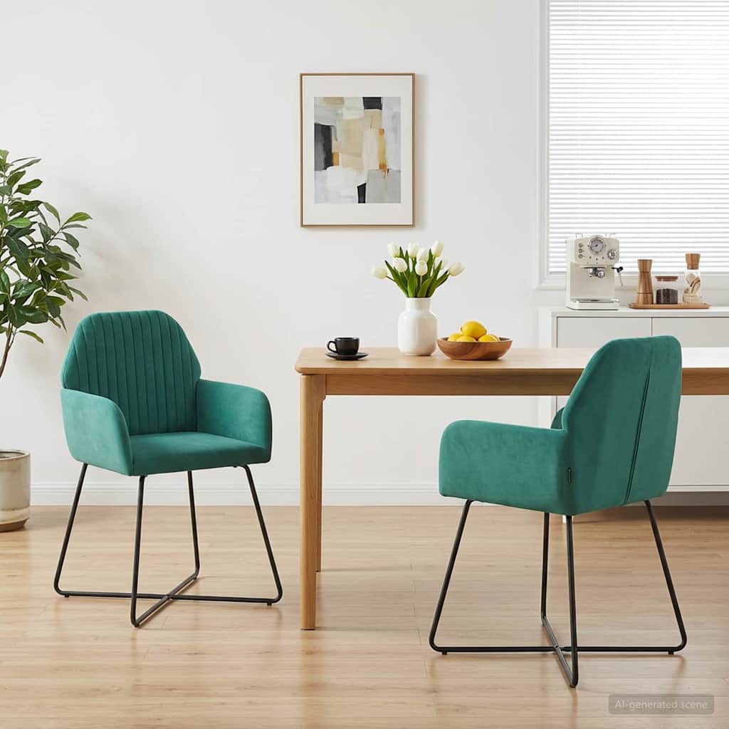 vidaXL Eettafelstoelen 4 pcs fluweel Lichtgrijs 55 x 50 x 84 cm