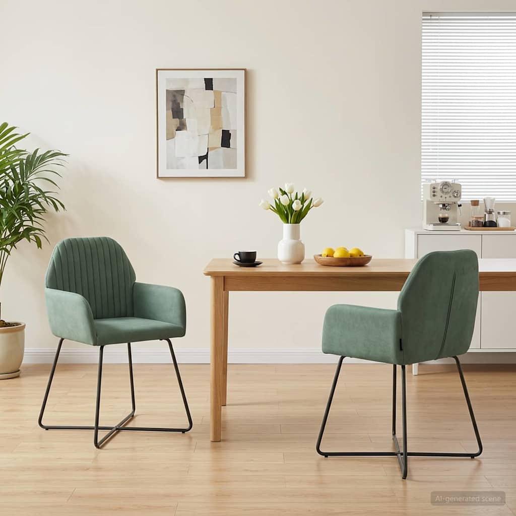 vidaXL Eettafelstoelen 4 pcs fluweel Lichtgrijs 55 x 50 x 84 cm