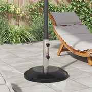 vidaXL Parasolvoet voor 40-50 mm paal 26.75 kg Zwart Graniet en RVS