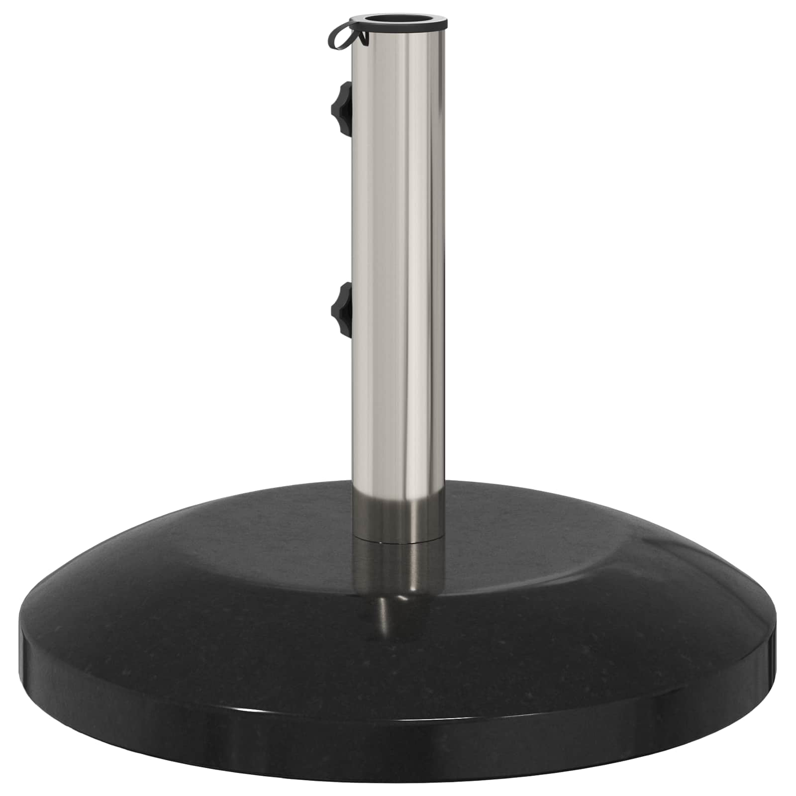 vidaXL Parasolvoet voor 40-50 mm paal 26.75 kg Zwart Graniet en RVS