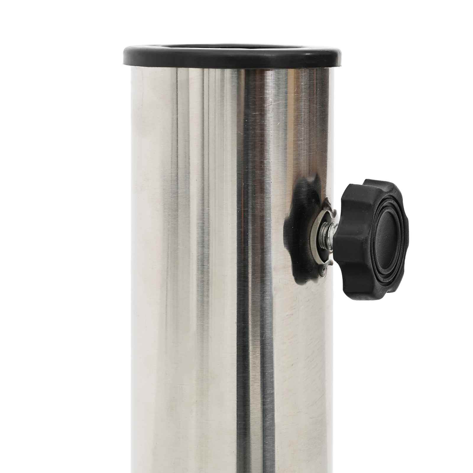 vidaXL Parasolvoet voor 40-50 mm paal 26.75 kg Zwart Graniet en RVS