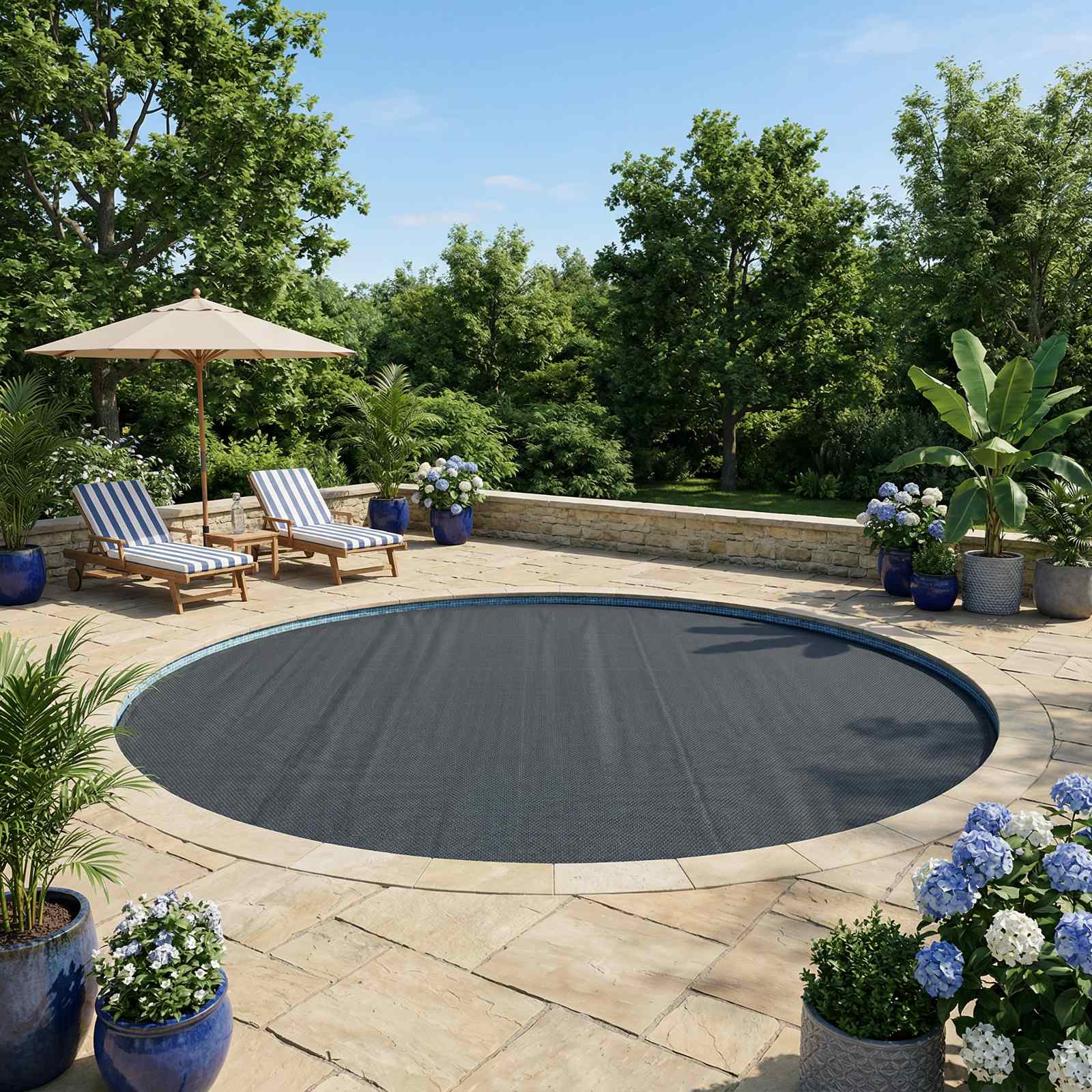 vidaXL Solar zwembadfolie drijvend rond 250 cm PE blauw