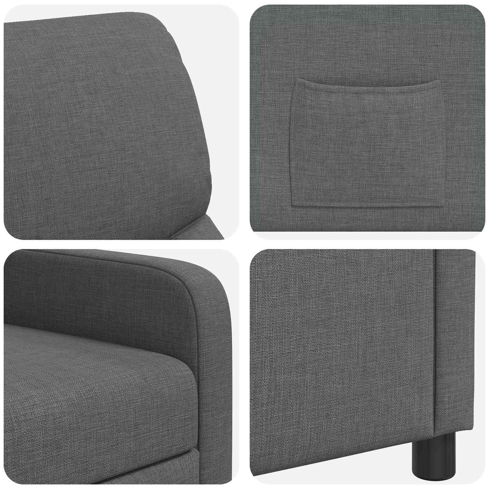 vidaXL Relaxfauteuil Lichtgrijs Stof