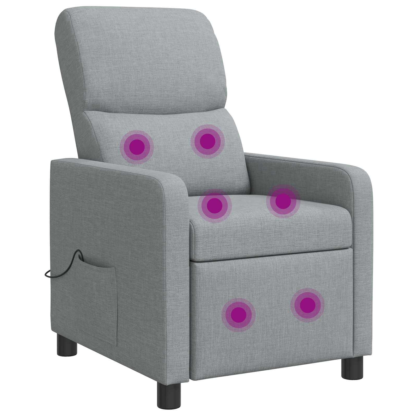 vidaXL Relaxfauteuil Lichtgrijs Stof