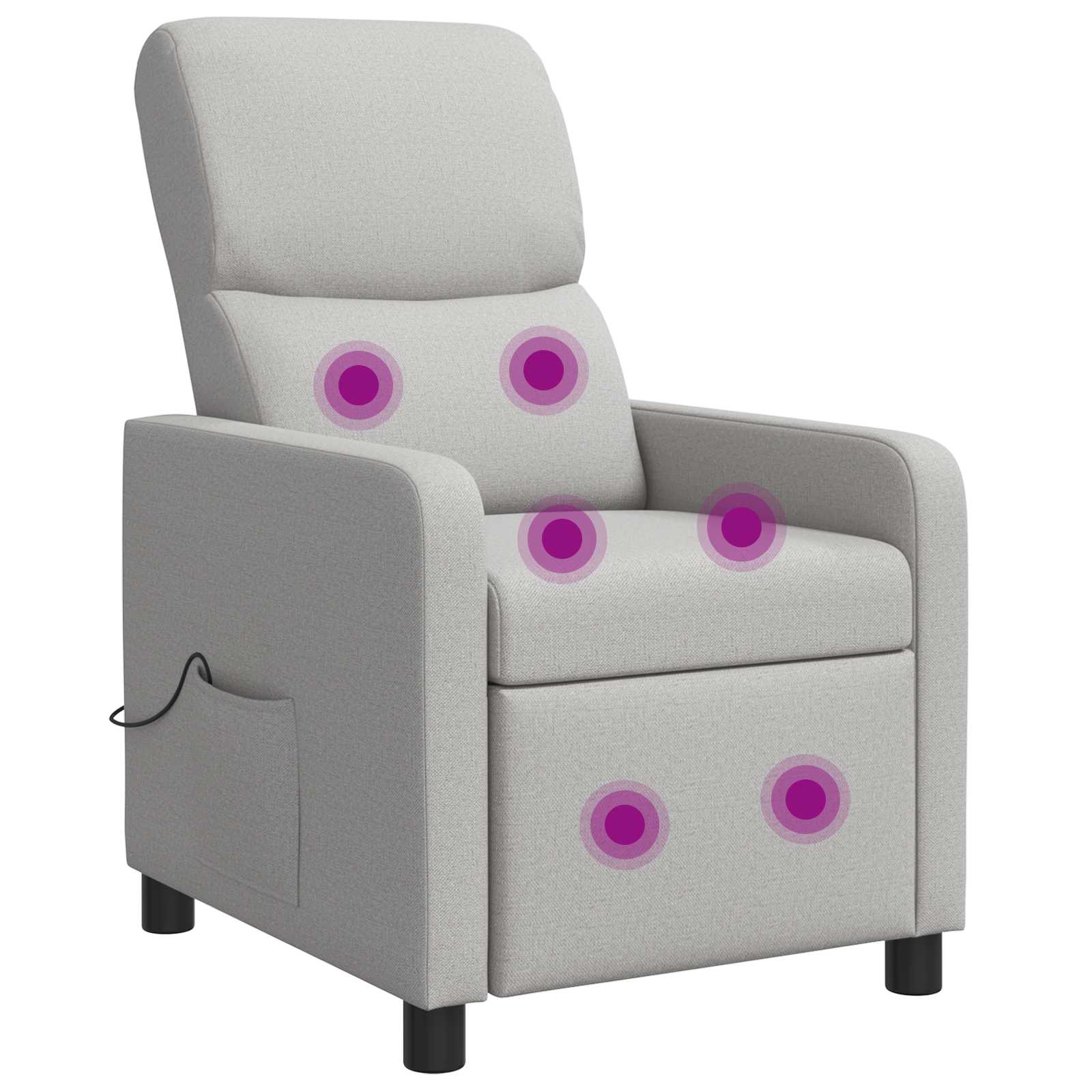 vidaXL Relaxfauteuil Lichtgrijs Stof