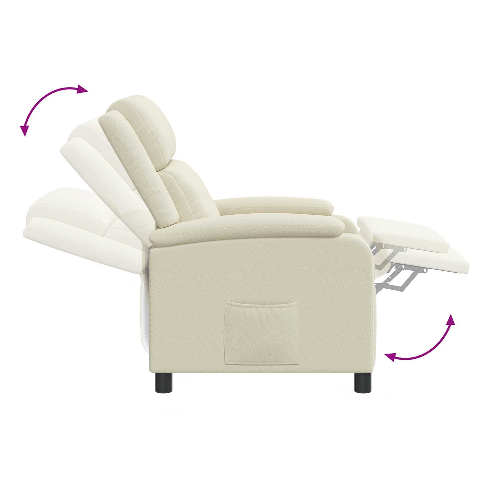 vidaXL Relaxfauteuil Zwart Kunstleer