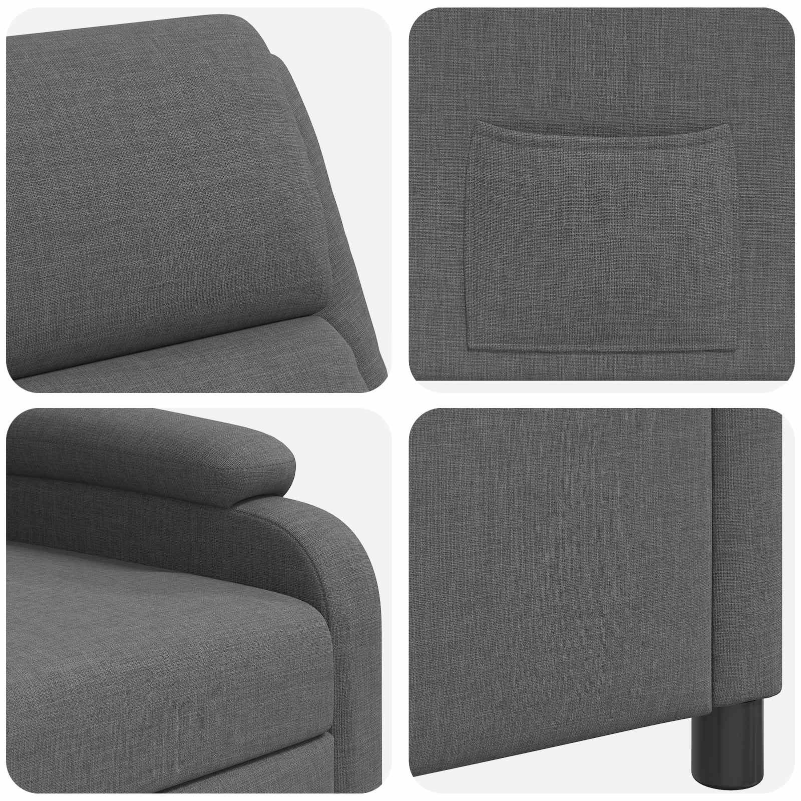 vidaXL Relaxfauteuil Lichtgrijs Stof