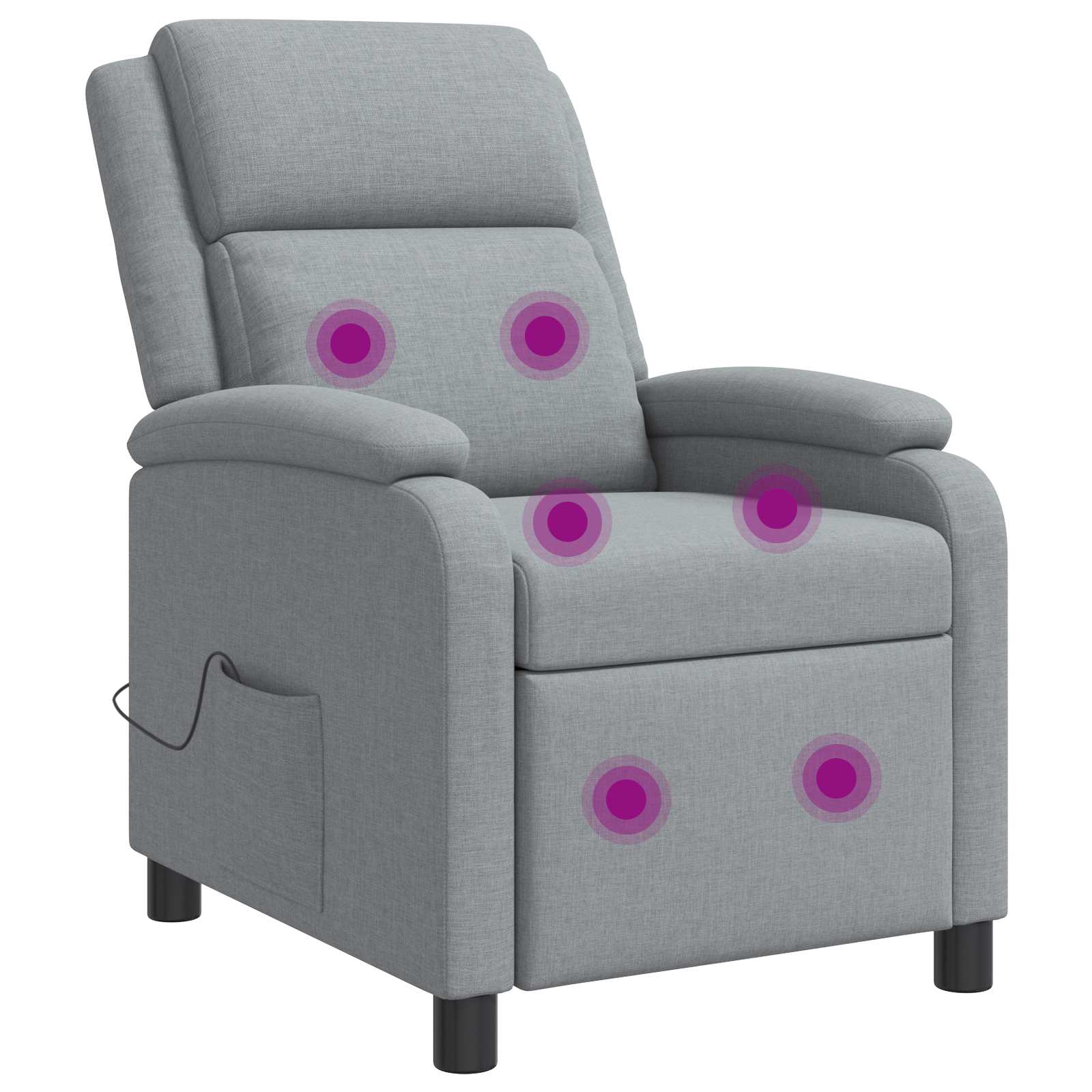 vidaXL Relaxfauteuil Lichtgrijs Stof